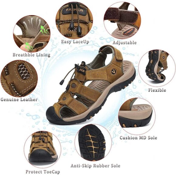 〽️Men\'s Hiking Sandals Sport Outdoor Athletic Walking Casual Lightweight  Shoes